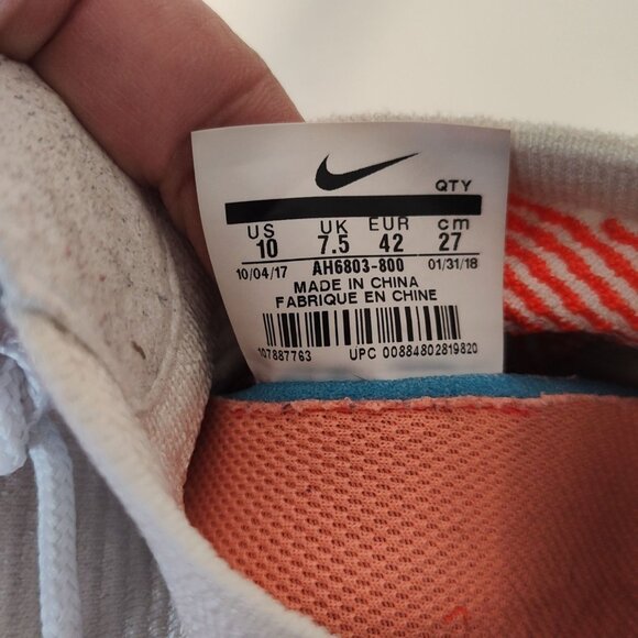 Nike Air Max 270 Flyknit Crimson Pulse Sneakers Women Size 10 Running AH6803 800 - Picture 8 of 8